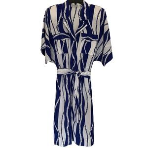 Schrader Sport VTG 70's Women's Flowy Belt Elastic Waist Retro Dress